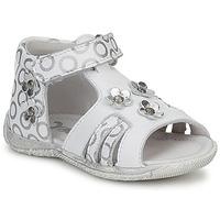 citrouille et compagnie bletou girlss childrens sandals in white