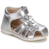 citrouille et compagnie glowi girlss childrens sandals in silver