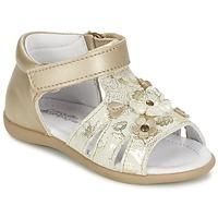 citrouille et compagnie paqueti girlss childrens sandals in gold