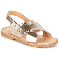 citrouille et compagnie gatalou girlss childrens sandals in gold