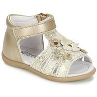 citrouille et compagnie paqueti girlss childrens sandals in gold