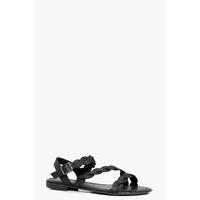 Circle Detail Sandal - black