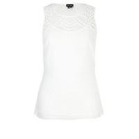 city chic ivory aztec mesh top ivory