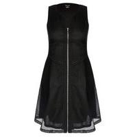 City Chic Black Super Mesh Dress, Black