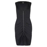 City Chic Black Drape Dress, Black