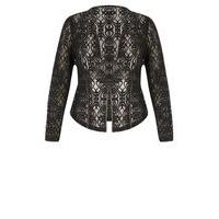 city chic black lace blazer jacket black