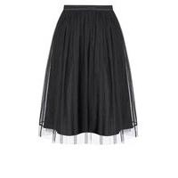 city chic black tulle pleat skirt black