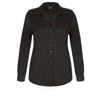 city chic grey casual shirt charcoal