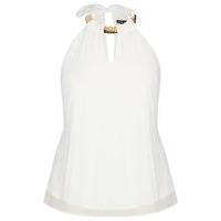 City Chic Ivory Tile Necklace Top, Ivory