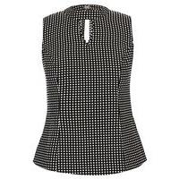 city chic monochrome 60s geometric print top blackwhite