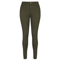 City Chic Olive Skinny Jeans, Olive