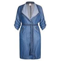 City Chic Denim Drape Jacket, Denim