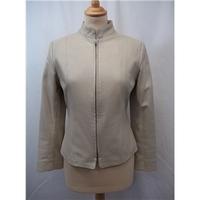 cielo cream leather jacket size 10