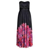 City Chic Rose Border Maxi Dress, Purple