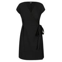 City Chic Black Wrap Tie Dress, Black