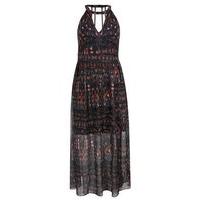 city chic black abstract print maxi dress black based