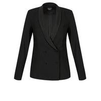 City Chic Black Relaxed Jacket, Black