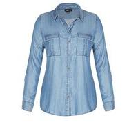 city chic denim casual shirt denim