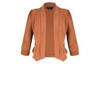 city chic brown cropped blazer mid brown