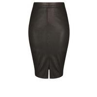 City Chic Pleather Black Skirt, Black