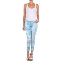 cimarron clara tie dye womens cropped trousers in blue