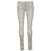 cimarron lana zebra womens skinny jeans in beige