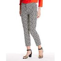 Circle Print Ankle Grazer Trouser Reg