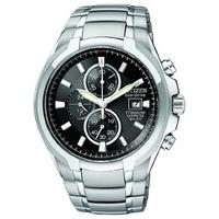 citizen eco drive mens titanium bracelet chronograph watch
