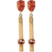 Citrine Bar Drop Earrings 4.25ctw in 9ct Gold