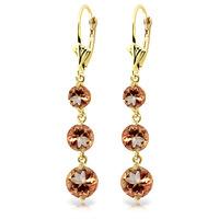 Citrine Trinity Drop Earrings 7.2ctw in 9ct Gold