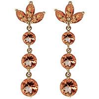 Citrine Petal Drop Earrings 8.7ctw in 9ct Gold