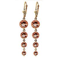 Citrine Quadruplo Drop Earrings 7.8ctw in 9ct Gold