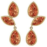 Citrine Petal Drop Earrings 13.0ctw in 9ct Gold