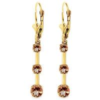 Citrine Bar Drop Earrings 2.5ctw in 9ct Gold