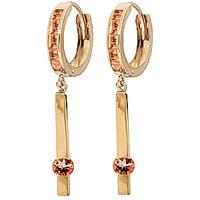 Citrine Bar Drop Earrings 1.35ctw in 9ct Gold