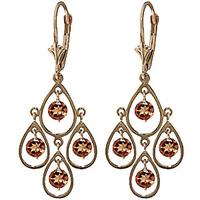 Citrine Quadruplo Milan Drop Earrings 2.4ctw in 9ct Gold