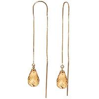 Citrine Scintilla Briolette Earrings 4.5ctw in 9ct Gold