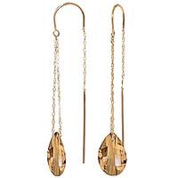 Citrine Scintilla Briolette Earrings 6.0ctw in 9ct Gold