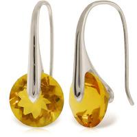 citrine drop earrings 115ctw in 9ct white gold