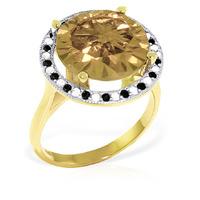 citrine and diamond halo ring 60ct in 9ct gold