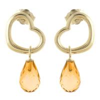 Citrine Stud Earrings 4.5ctw in 9ct Gold