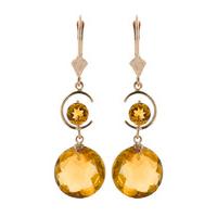 citrine drop earrings 116ctw in 9ct rose gold