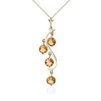 citrine dream catcher pendant necklace 225ctw in 9ct gold