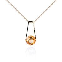 Citrine Embrace Pendant Necklace 1.45ct in 9ct Gold