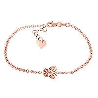 Citrine Adjustable Butterfly Bracelet 0.6ctw in 9ct Rose Gold