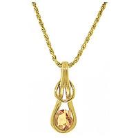 Citrine San Francisco Pendant Necklace 0.65ct in 9ct Gold