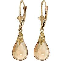 citrine droplet briolette earrings 60ctw in 9ct gold