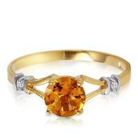 citrine and diamond aspire ring 10ct in 9ct gold