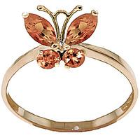 Citrine Butterfly Ring 0.6ctw in 9ct Gold