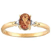 Citrine and Diamond Allure Ring 0.45ct in 9ct Gold